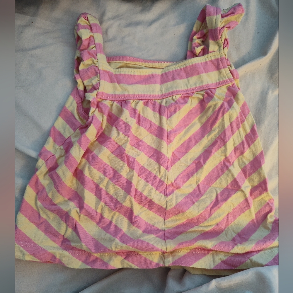 Carter's Pink and Yellow Striped Tank Top